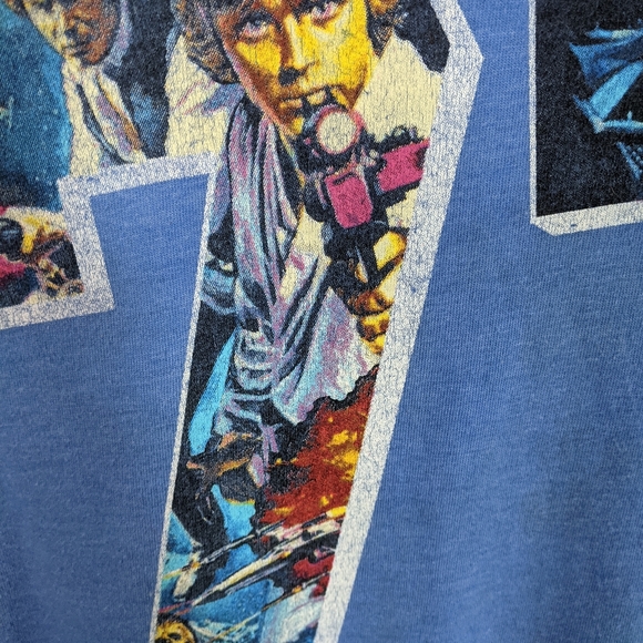 Star Wars 77 Graphic Tee Distressed Worn Stained - Picture 9 of 12